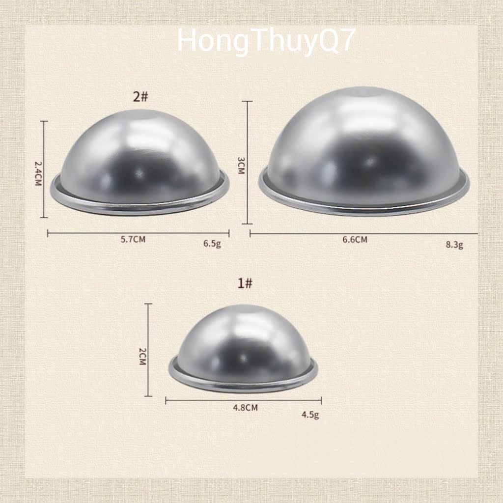 Khuôn Tròn Làm Bánh Cam, Bánh Rán, Mochi, Cơm Nắm Cho Bé có 3 Kích Thước chọn  - HongThuyQ7