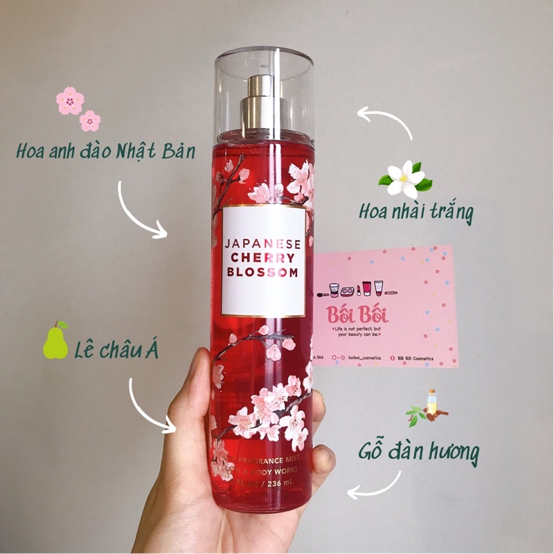 Xịt thơm Body mist BATH & BODY WORKS các mùi
