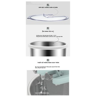 Máy đánh trứng, trộn bột, đánh kem 9 tốc độ Bear DDQ B03V1 (Bản nâng cấp của A40A1, đẹp hơn, hiệu quả hơn)