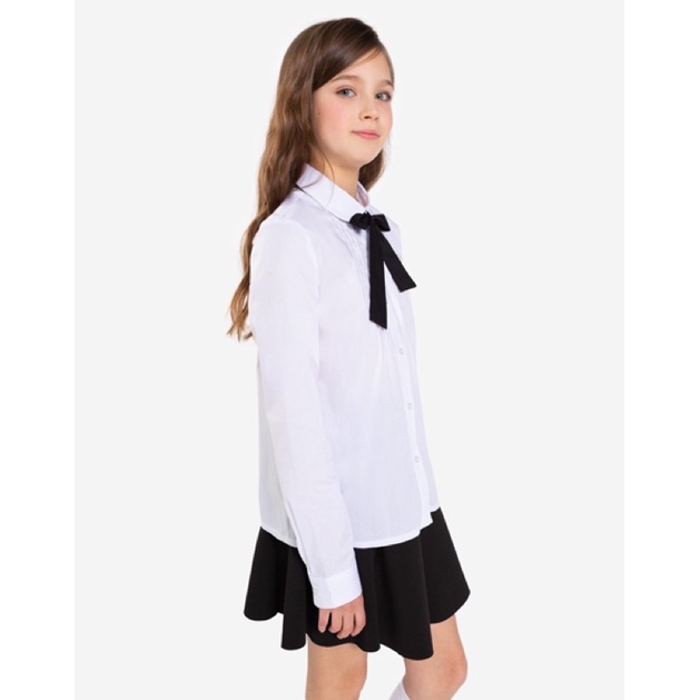 Áo Sơ Mi Bé Gái Nơ Cổ Sen GJ