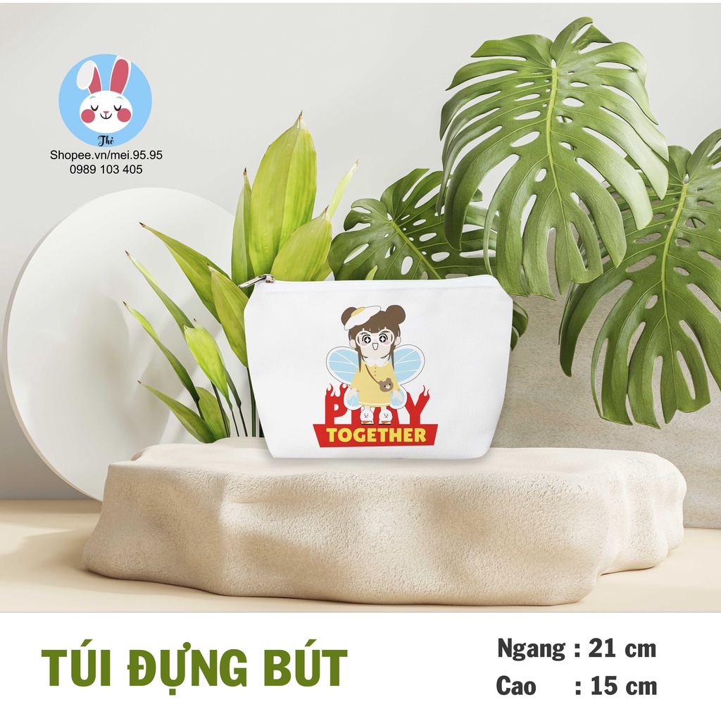 Túi đựng bút, túi đựng viết Play Together phong cách Hàn Quốc