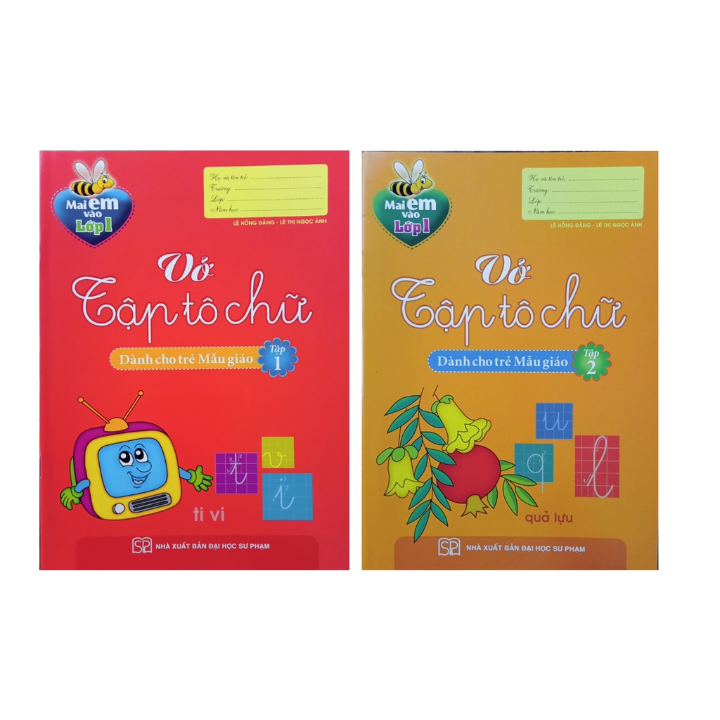 Sách - Combo Mai Em Vào Lớp 1 - Vở Tập Tô Chữ (5 - 6 Tuổi) - 2 tập
