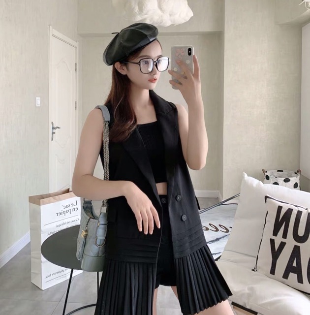 Đầm vest blazer BSK phối | BigBuy360 - bigbuy360.vn