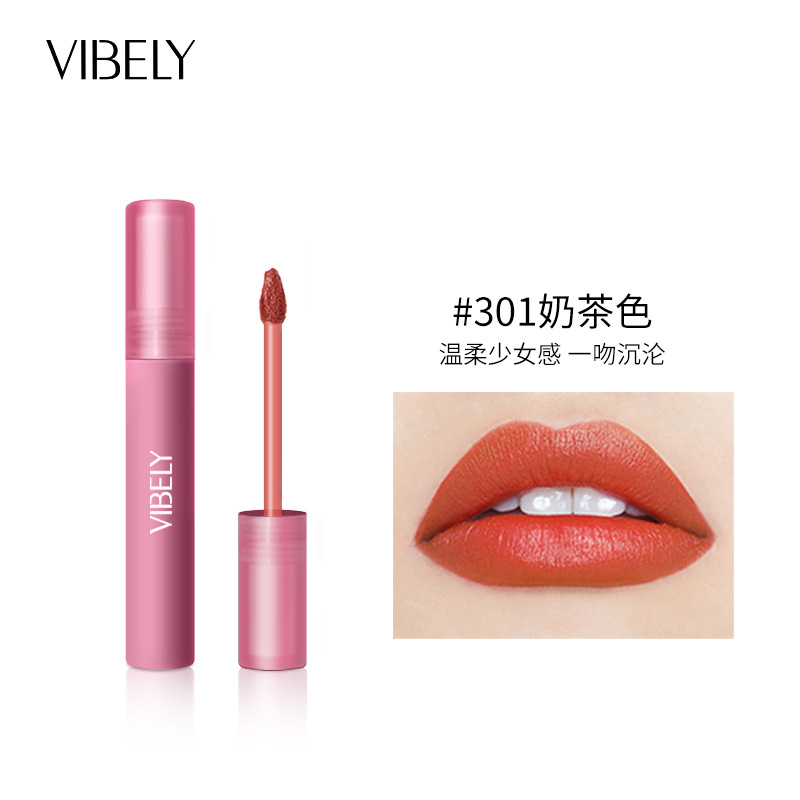 Son kem lì màu nhung cao cấp VIBELY air dưỡng ẩm kháng nước giá rẻ  lip glaze