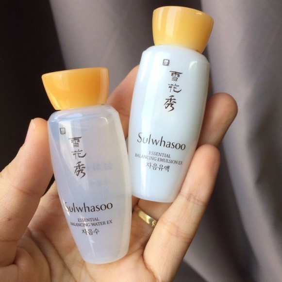 [Cặp 60ml] Nước hoa hồng & Sữa dưỡng Sulwhasoo Essential Blancing cho da nhạy cảm chăm sóc da cơ bản | BigBuy360 - bigbuy360.vn