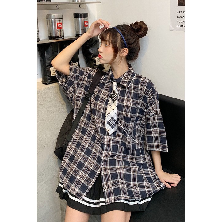 áo sơ mi kẻ bigsize phong cách hàn quốc (50-95kg)