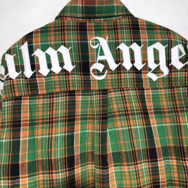 Áo Flannel unisex cúc bấm phong cách streetwear