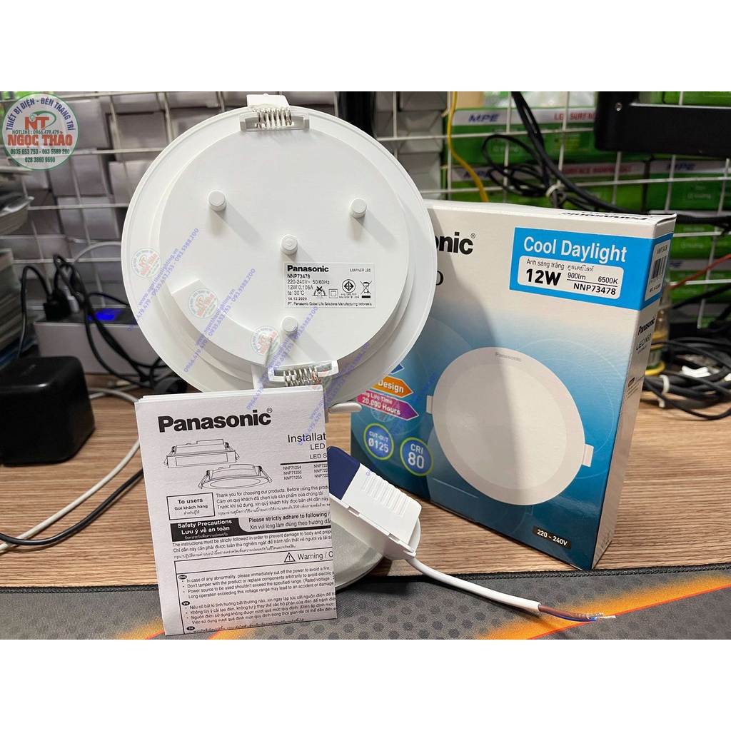 Đèn LED Âm Trần Panasonic 12W NNP73478 - Made in INDONESIA