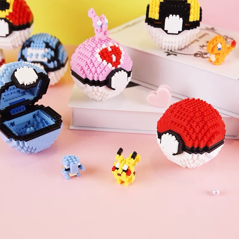 Lego Đồ chơi xếp hình Pokemon Ball Pikachu quả cầu trang trí