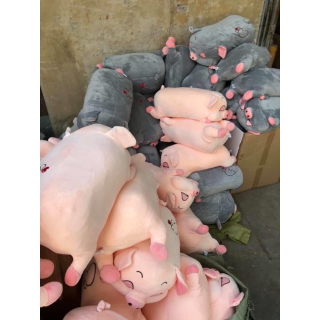 CHĂN THÚ VĂN PHÒNG HÌNH LỢN SIÊU KUTE 2 IN 1 ( chăn gối hình lợn cho dân văn phòng)