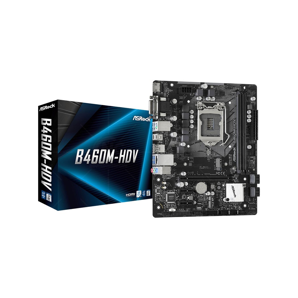 Bo mạch chủ Mainboard Asrock B460M-HDV - Hàng Chính Hãng