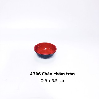 Chén Chấm Đĩa Chấm Nhỏ Phíp 100% MELAMINE Cao Cấp Màu Đỏ Đen