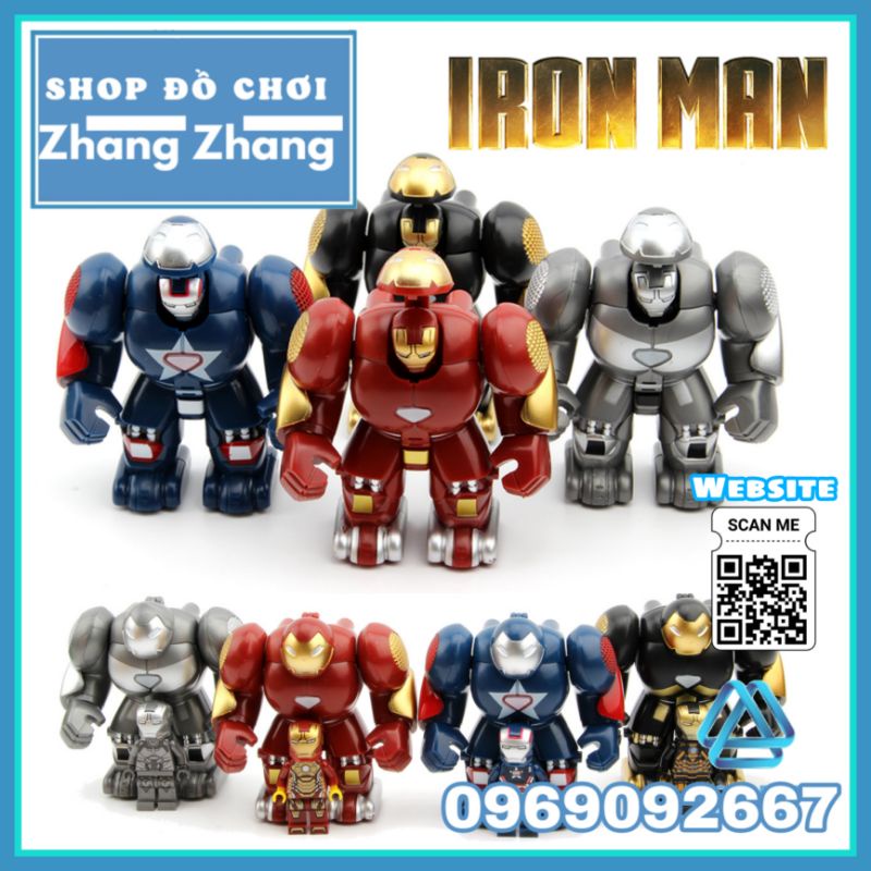 Đồ chơi Xếp hình mô hình người sắt Iron man Minifigures Bigfigures MR298 Kopf KF8001