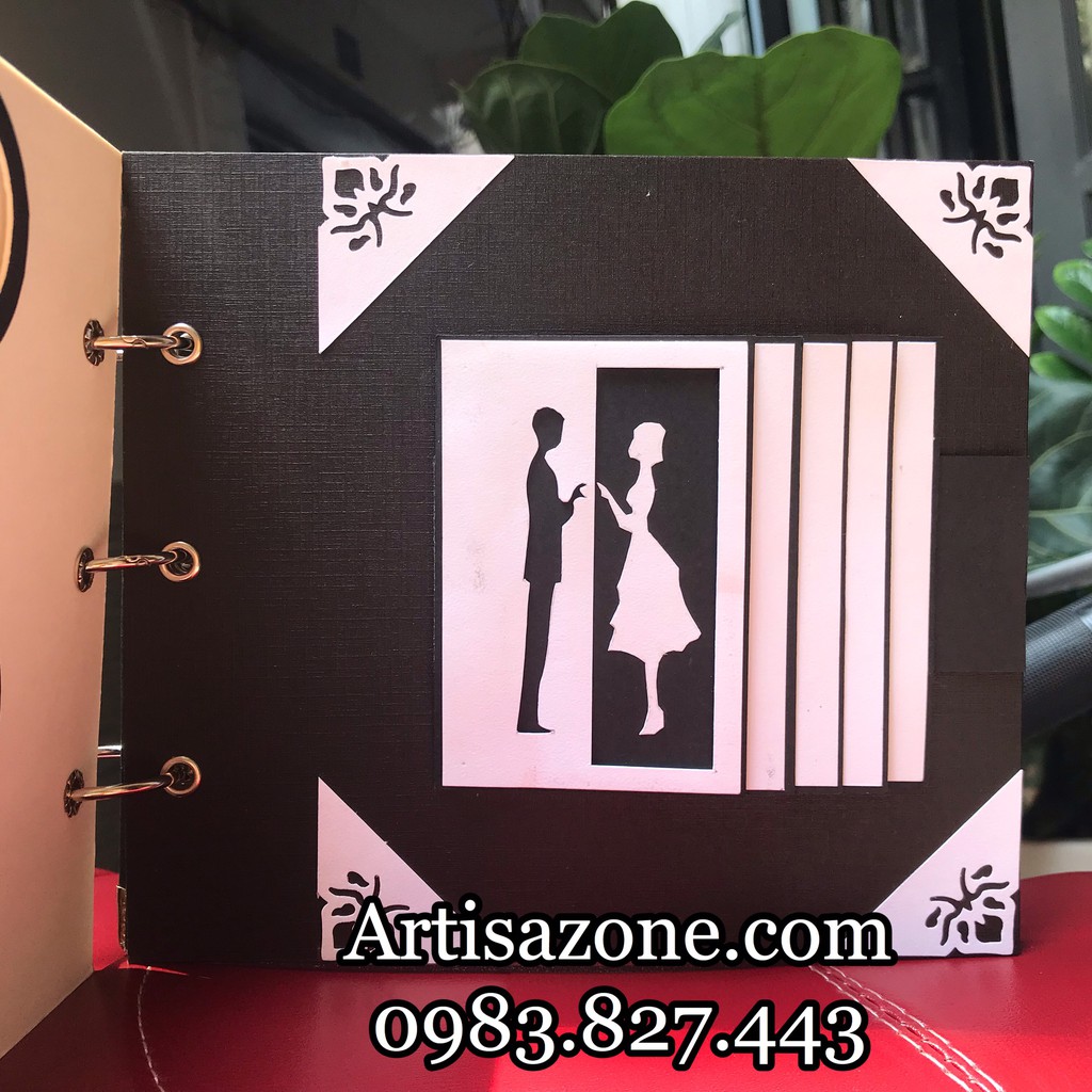 Album dán ảnh - Scrapbook handmade tông màu đen + trắng - (Từng mẫu sản phẩm được mô tả bên dưới bài viết)