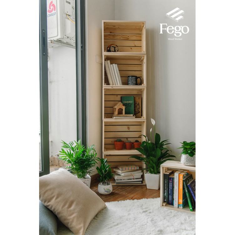 Hộp gỗ đựng đồ pallet/ Box gỗ - Thùng gỗ thông decor nhà cửa