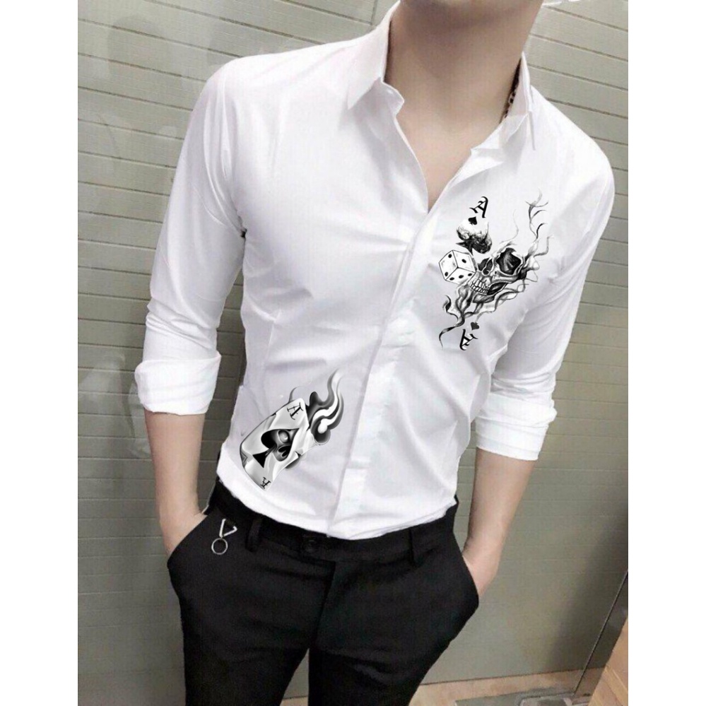 ÁO SƠ MI NAM DÀI TAY PHỐI HOẠ TIẾT SIÊU ĐẸP