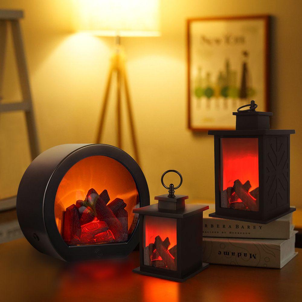 Đèn LED Để Bàn Trang Trí Hình Lò Sưởi Độc Đáo
