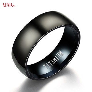 Nhẫn Đeo Tay Kỷ Niệm Đính Hôn Titanium Đen Size 6-12