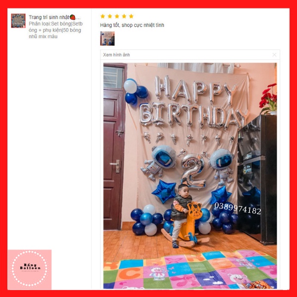 Trang trí sinh nhật cho bé trai ❤️TẶNG BÓNG SỐ TUỔI❤️ Set bóng sinh nhật cho bé trai chủ đề ô tô BT10