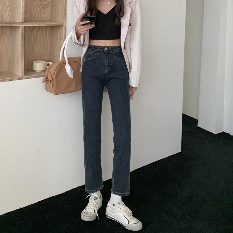 Quần jean Xiaozhainv lưng cao co dãn phong cách Hàn Quốc dành cho nữ