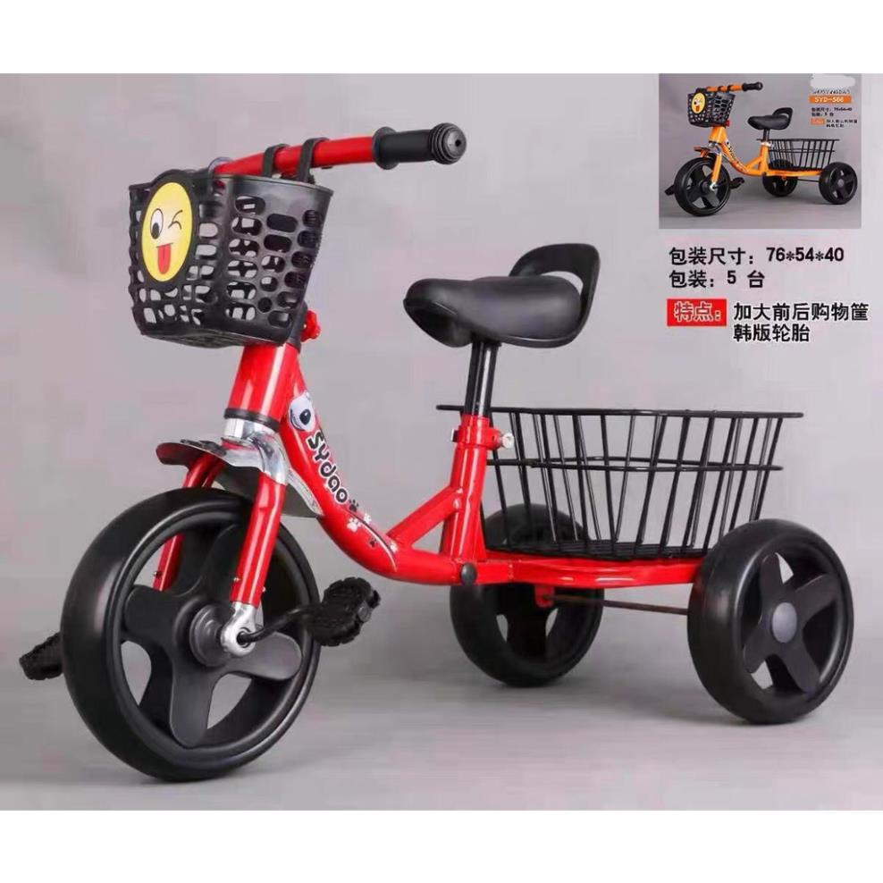 Xe đạp 3 bánh, xe đạp trẻ em có giỏ đồ lớn đằng sau đủ màu cho bé