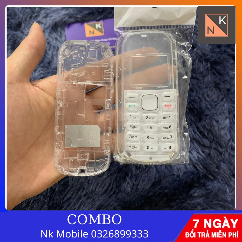 [Combo] 1 bộ sườn vỏ Nokia 1280 + 1 pin Nokia 5C + 1 sạc chân kim