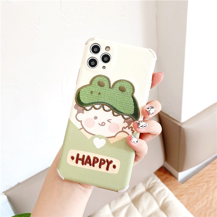 Ốp lưng iphone Happy Couple thêu viền chống va đập 5/5s/6/6plus/6s/6splus/7/7plus/8/8plus/x/xs/11/12/pro/max/plus/promax