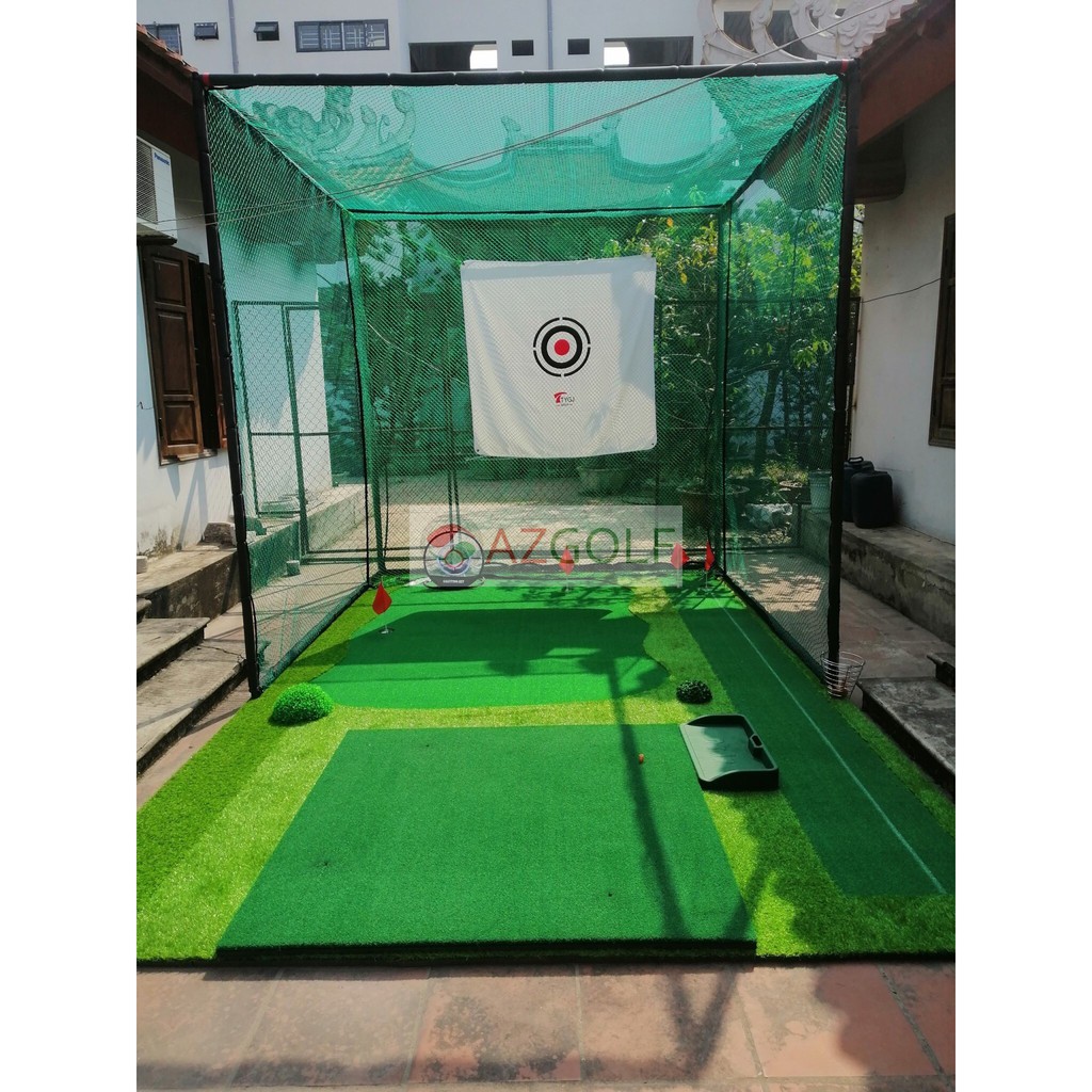KHUNG LƯỚI TẬP GOLF SWING 3M X3M X3M - GIÁ CỰC TỐT - TẶNG TEE CAO SU VÀ BÓNG GOLF