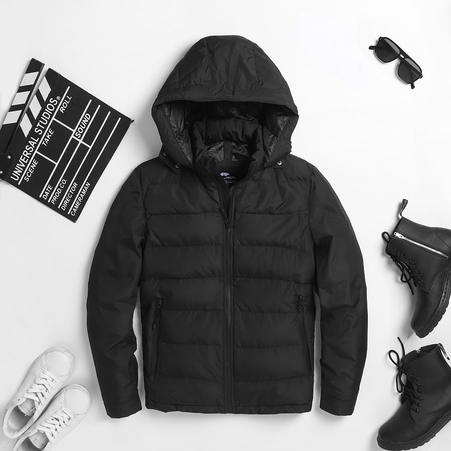 Áo phao Lông Vũ nam có mũ tháo rời, Xuất Hàn Quốc chống thấm nước, nhẹ ấm áp!