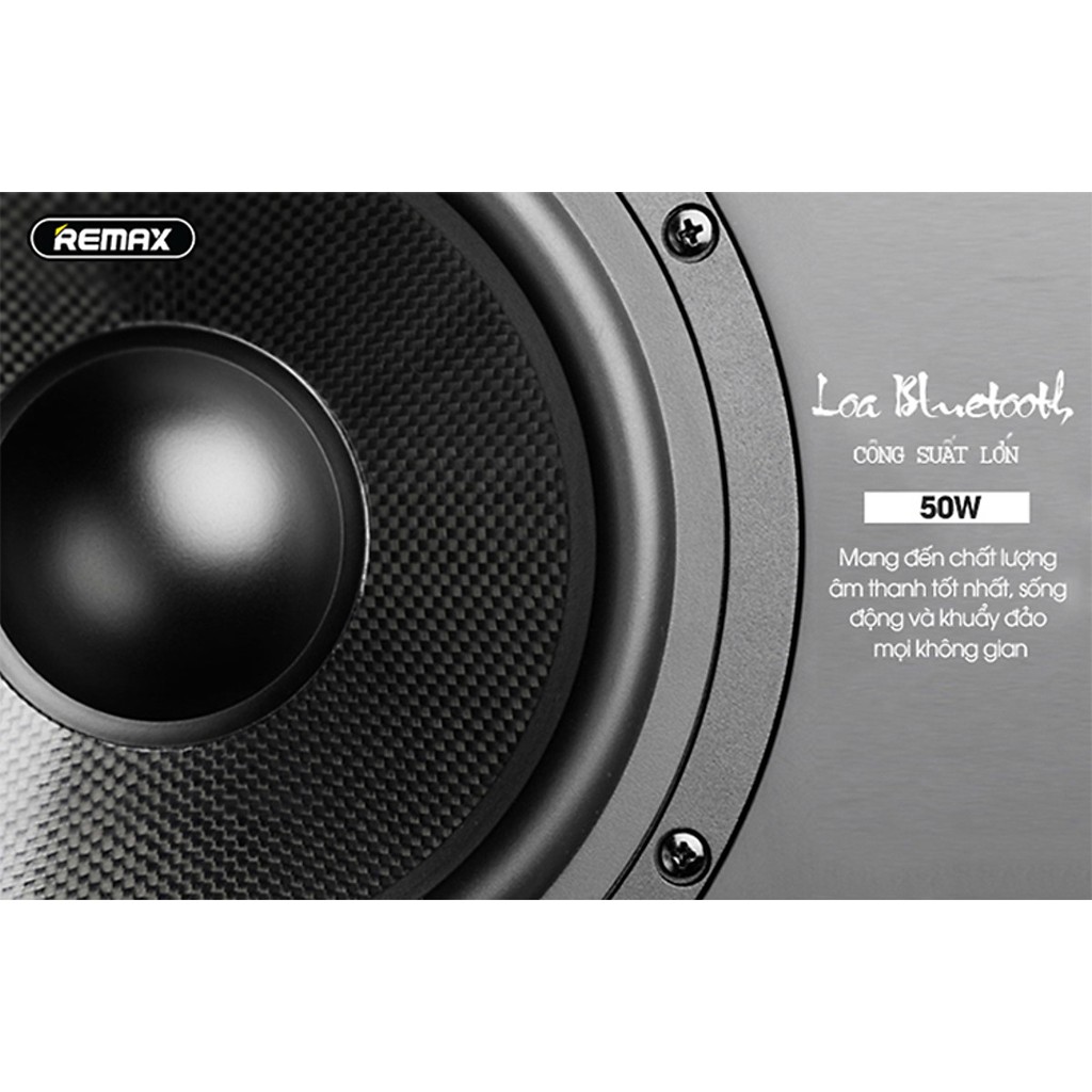 Loa Kẹo Kéo Bluetooth Karaoke REMAX RB-X5 50W Kèm 2 Micro Không Dây