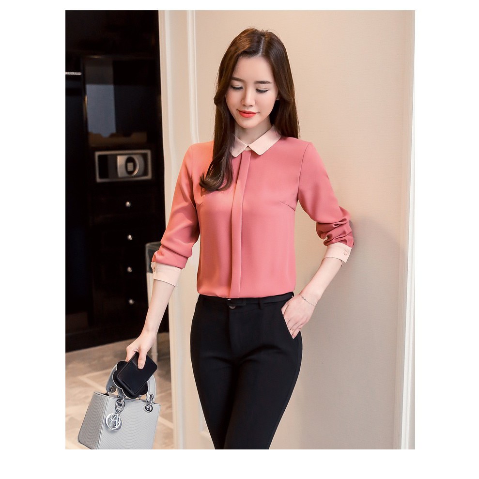 SIÊU DEAL GIẢM HOT ⚡WA3115 - hoàn 15k xu cho đơn 99K ⚡WA3125Áo sơ mi phối màu Nana Kèm Ảnh Thật