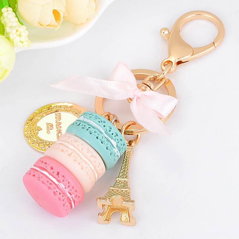 Móc khoá cute treo xe máy hình macaron; móc treo balo phong cách hàn quốc; MK01 - BONMIE