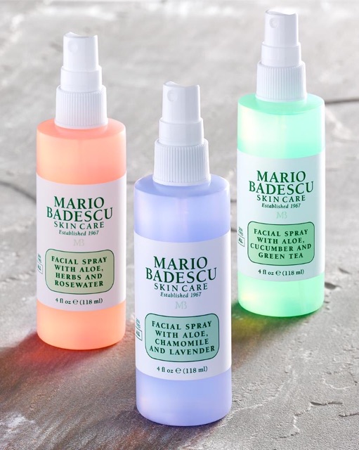 (Auth Bill Mỹ) Toner Mario Badescu facial spray xịt khoáng/nước hoa hồng 3 mùi