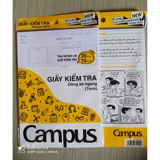 Giấy kiểm tra cấp 2 Campus (20 tờ đôi + 10 đôi )