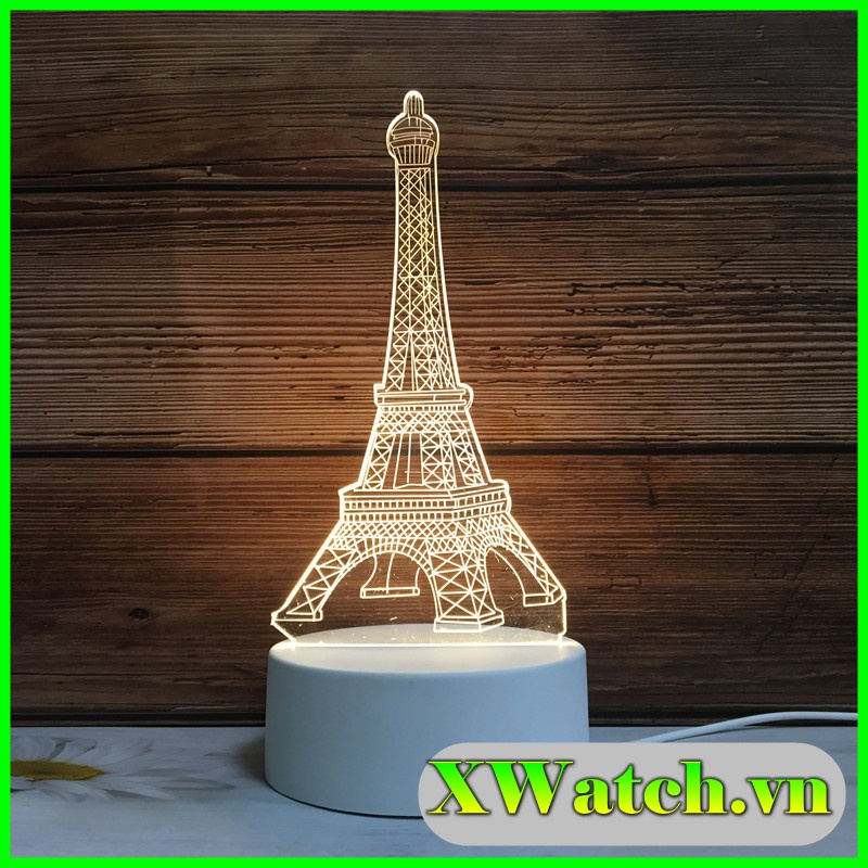 Đèn Ngủ Tháp Eiffel - Đèn Trang Trí 3D  đèn ngủ, quà tặng sinh nhật, quà tặng tình yêu, dễ thương