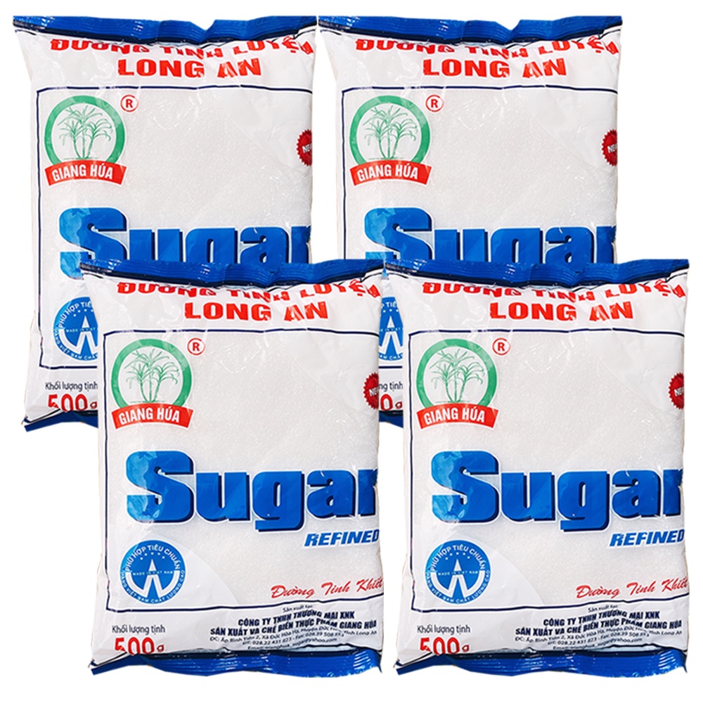 Combo 6 bịch đường cát trắng tinh luyện Long An