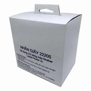 Giấy in Decal 22205 tương thích máy in nhãn Brother QL