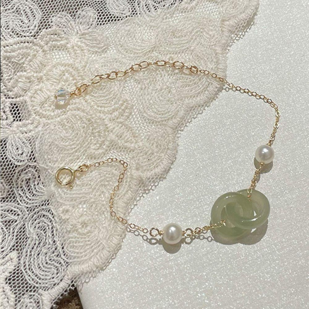 Vòng cổ/vòng đeo tay ngọc trai nhân tạo sang trọng thanh lịch cho nữ