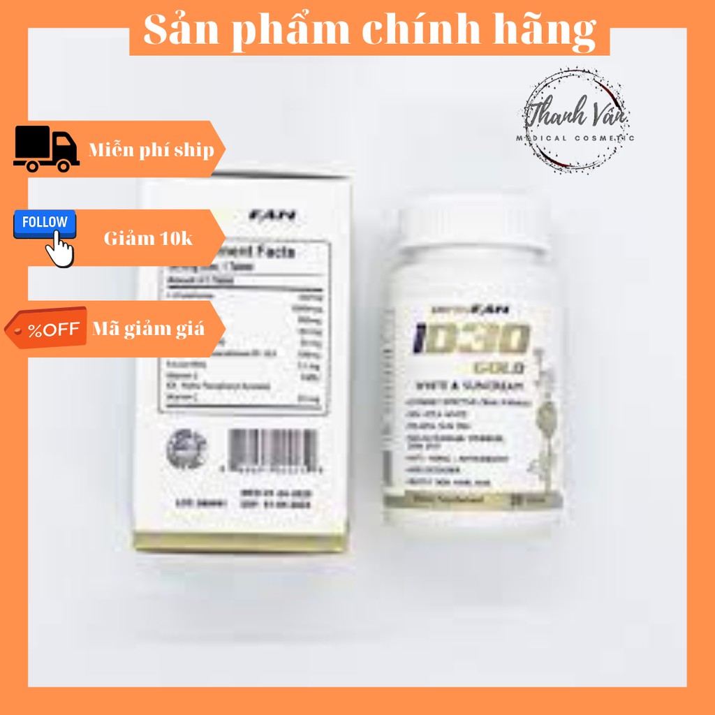 Viên uống trắng da chống nắng ID30 Gold