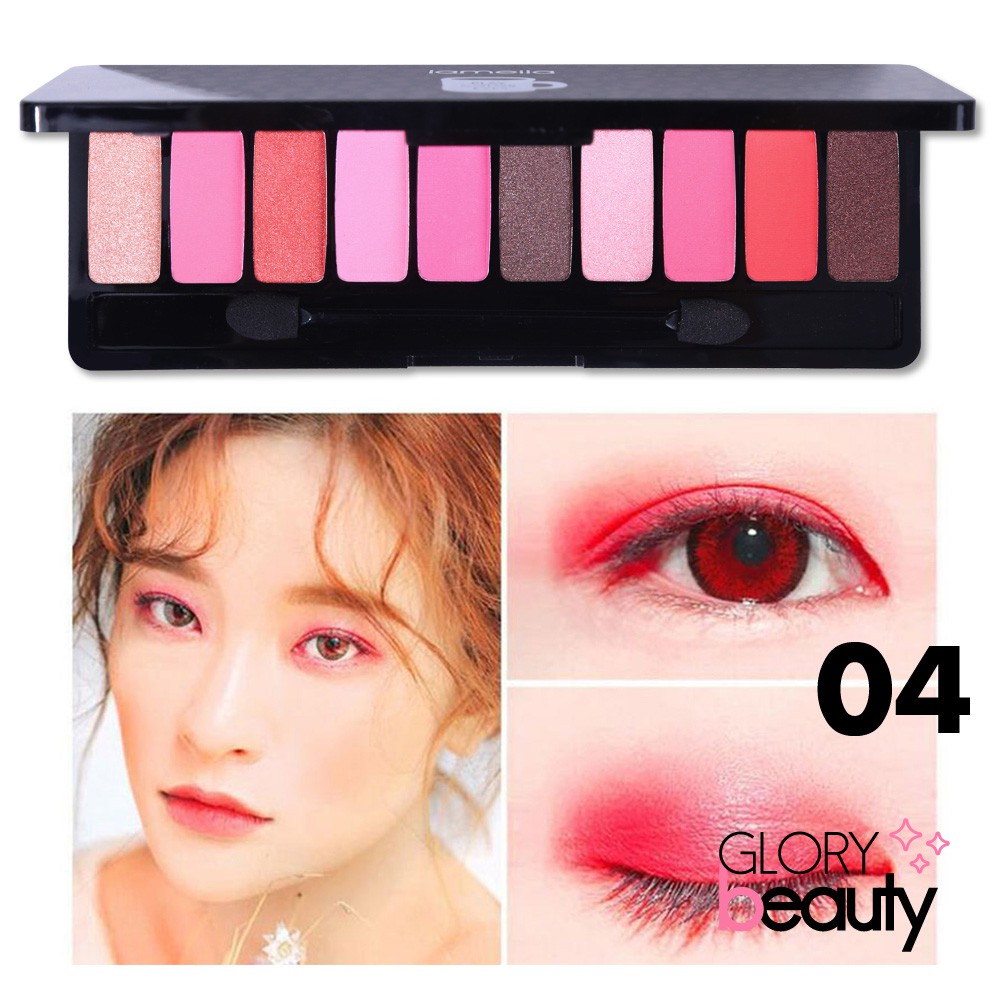 (Hàng Mới Về) Bảng Phấn Mắt Lameila 10 Màu Tông Lì Và Nhũ Lâu Trôi | BigBuy360 - bigbuy360.vn