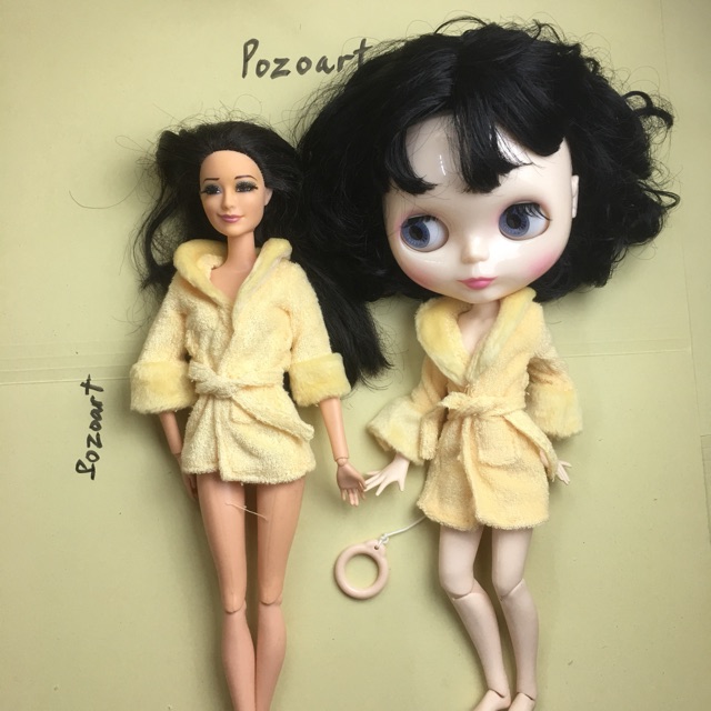 BbB- Áo choàng tắm cho búp bê barbie blythe licca