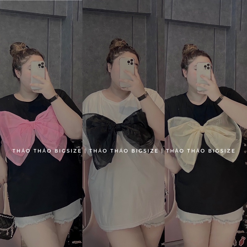 Áo phông nơ ngực siêu to - MÚP BIGSIZE 60-100KG