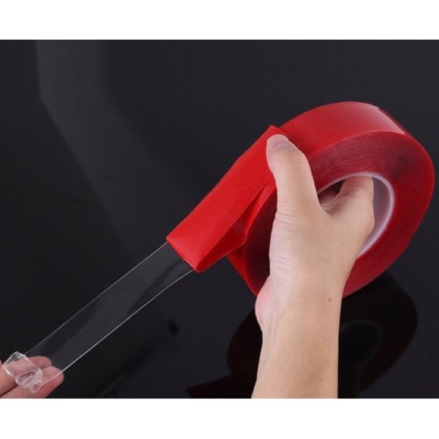 Băng keo 3M 2 mặt trong suốt Acrylic Foam cuộn 3 mét bản 1cm - dính mọi bề mặt siêu chắc