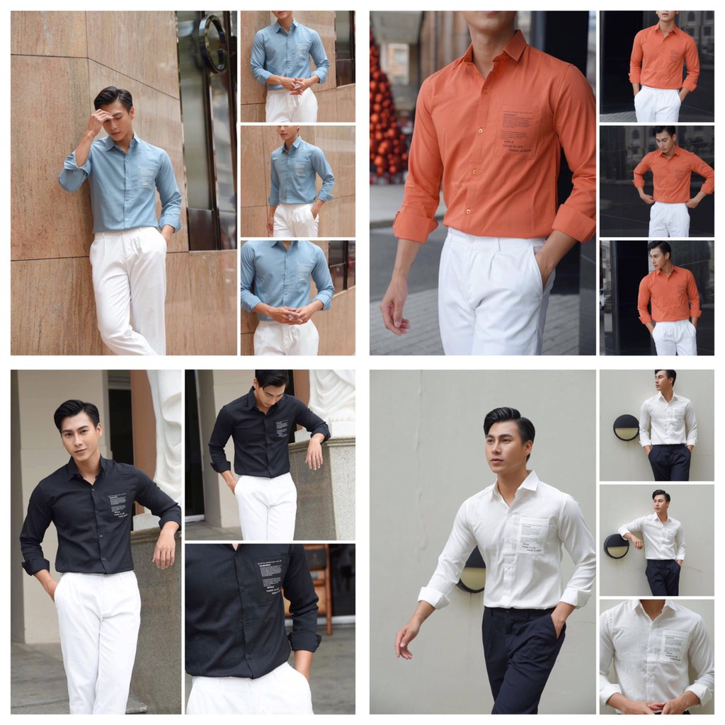 Áo sơ mi nam dài tay form rộng vải lụa đũi cao cấp