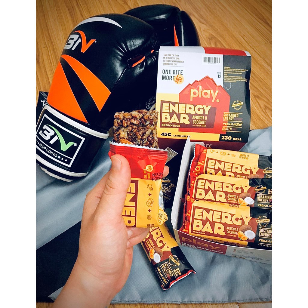 Bánh Ngũ Cốc 💪FREESHIP💪Thanh Năng Lượng Chạy Bộ Play Energy Bar - Bánh Hạt Dinh Dưỡng Giảm Cân Vị Mơ Sấy Dừa Khô SP1.1