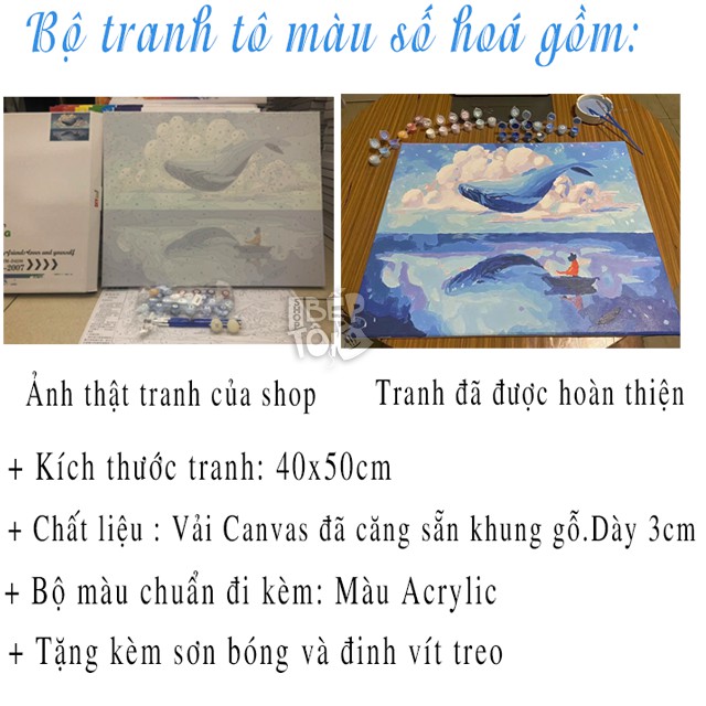 [HÀNG MỚI VỀ-CĂNG KHUNG DÀY 2.5cm] Tranh tô màu theo số Tranh sơn dầu số hoá Tổng hợp các mẫu hot trend 2023