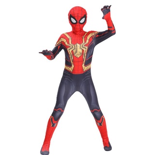 Hm0922 - bộ hóa trang áo liền quần kèm mũ trùm đầu người nhện spiderman no way home cho bé trai