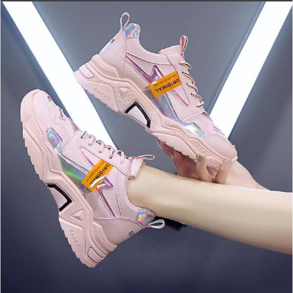 Giày thể thao nữ độn đế cao 5cm siêu đẹp thời trang hàn D001giày thể thao nữ