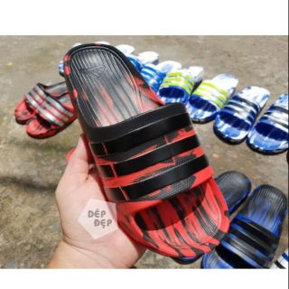 Dép nam đúc nguyên khối mẫu DL-00 màu ( loang đỏ kẻ sọc đen)