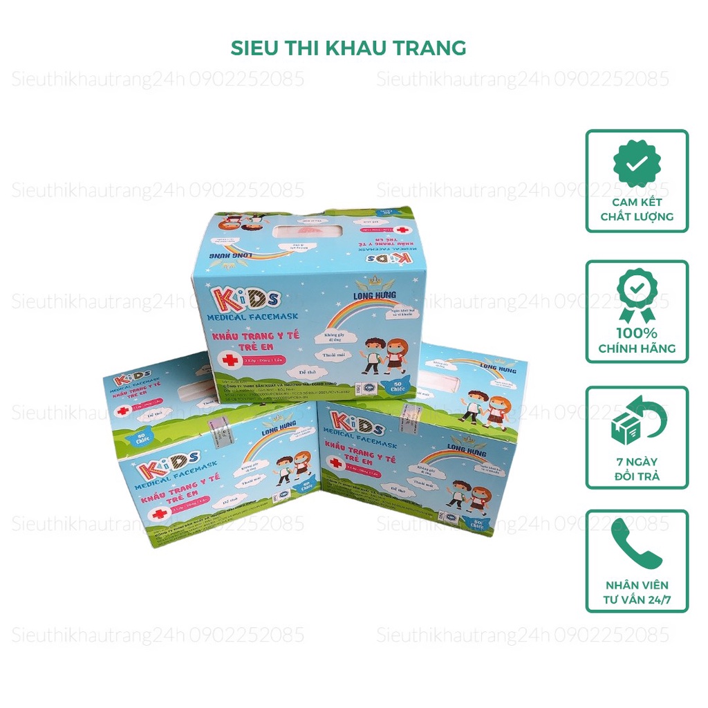 Khẩu Trang Y Tế Trẻ Em Kháng Khuẩn LOKA KIDs Mask In Hình Hoạ Tiết Cho Bé Từ 3-10 Tuổi